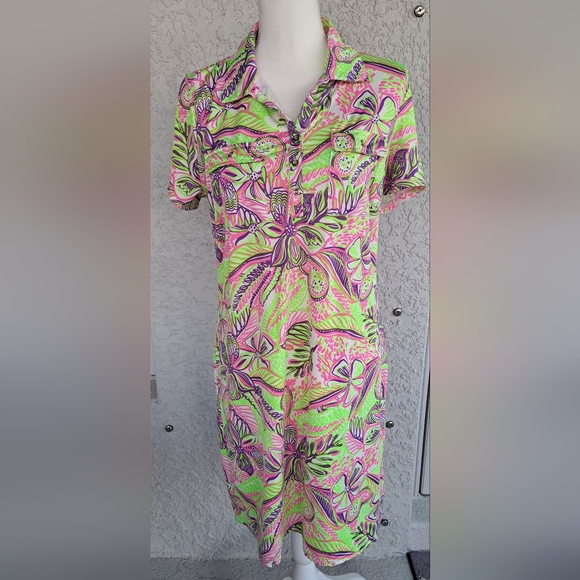 Stella Parker Floral Green and Pink Dress - Picture 2 of 7